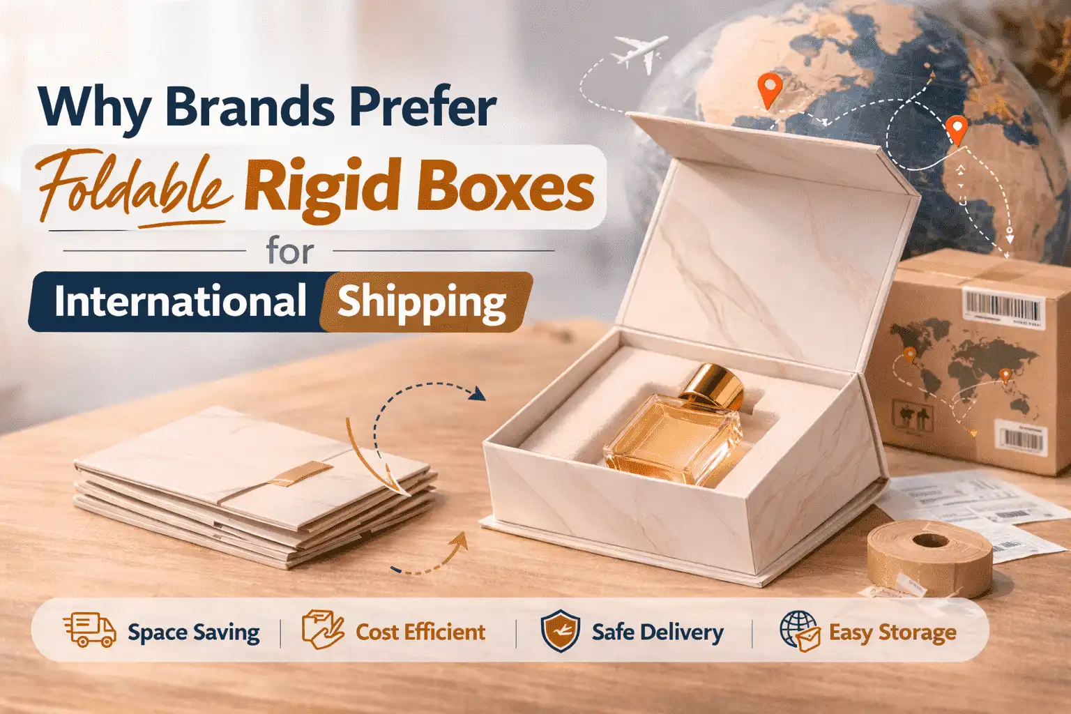 Why Brands Prefer Foldable Rigid Boxes for International Shipping